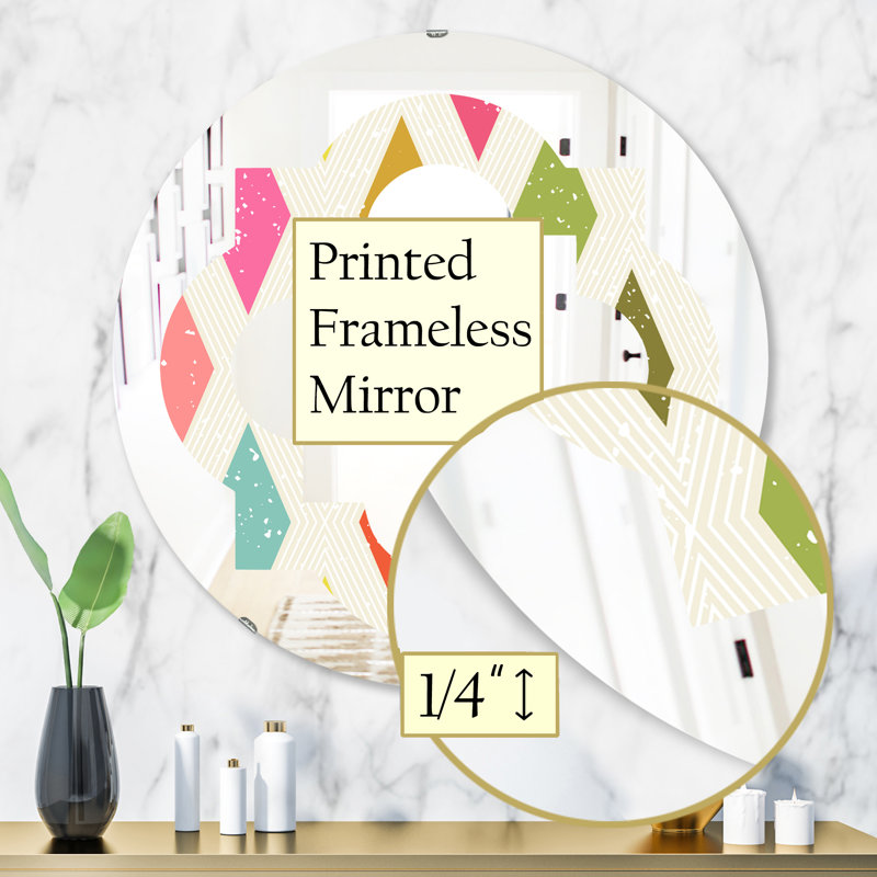 Miroir mural éclectique Quatrefoil Diamond III, H 31,5 po x l po