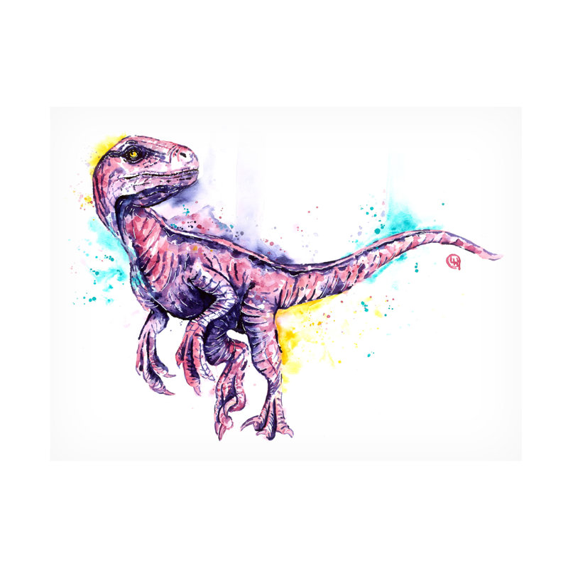 Lisa Whitehouse, art raptor sur toile bleue, H 18 po x l 24 po