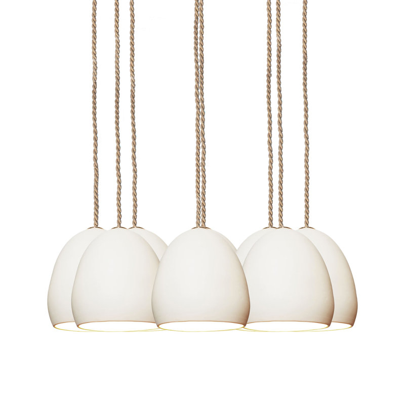 Lustre géométrique en grappe 8 lumières Clay, H 100 po x l 22 po x P 22 po, Incandescent