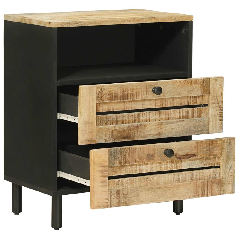 50 cm W Solid Wood Bedside Table