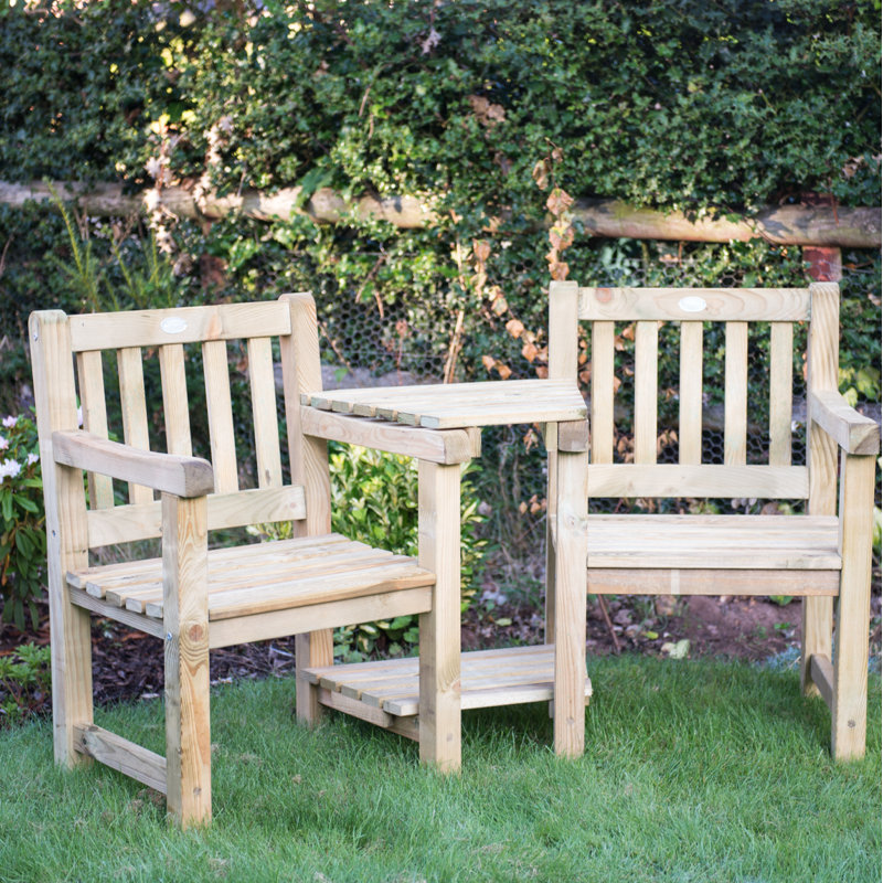 Solid Wood Pine Outdoor Bench