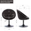 Fauteuil demi-tonneau pivotant en velours l 26,7 po Askerby-2061637088