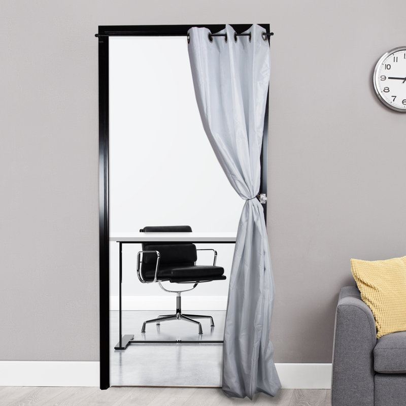 Tringle à rideaux magnétique Landry, Noir, 28" - 48"