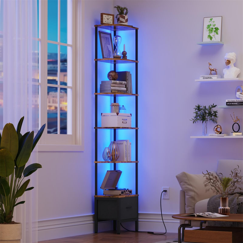 37cm W Metal Standard Bookcase, (5 Shelves) 191cm. H x 37cm. W x 27cm. D