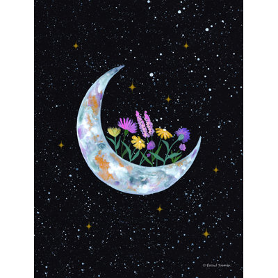 " Flowers On Crescent Moon "