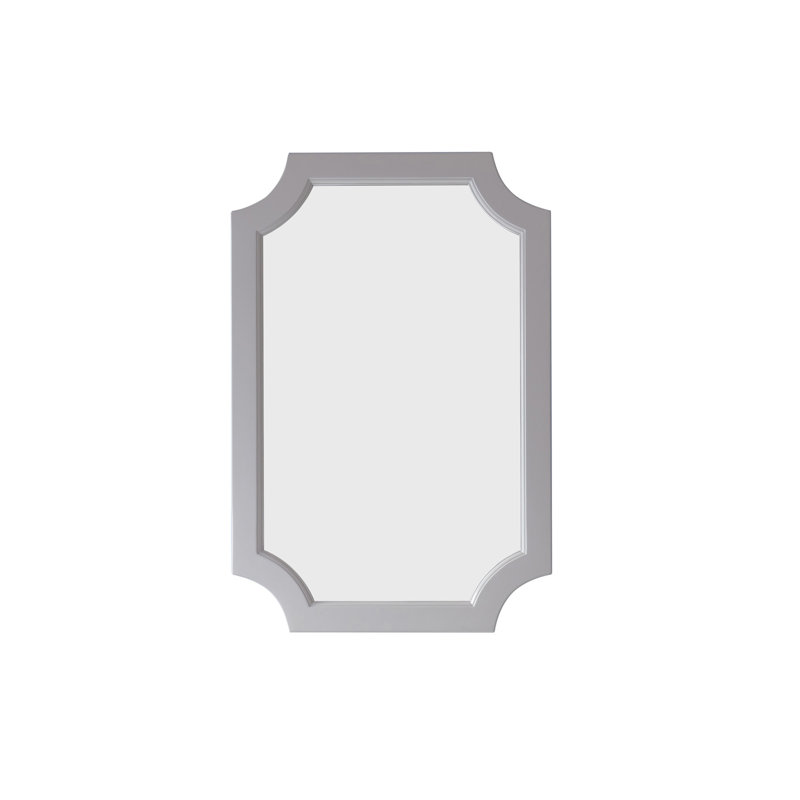 Gearhart Wood Concave Wall Mirror, Paris Gray