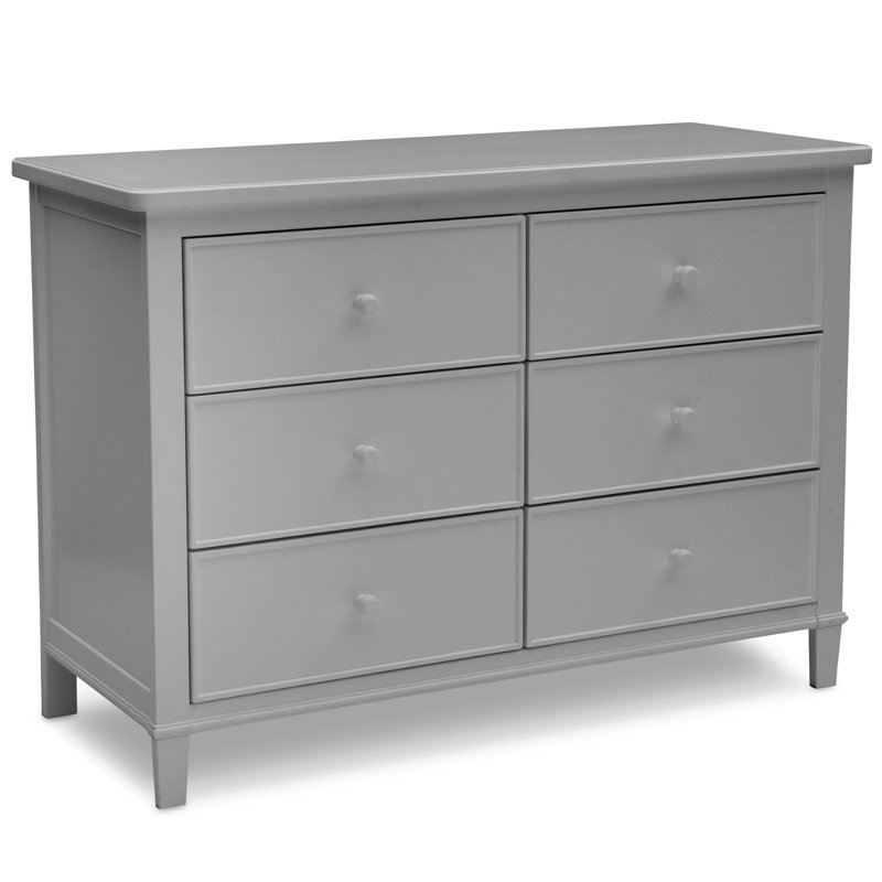 Haven 6 Drawer Double Dresser, Gray