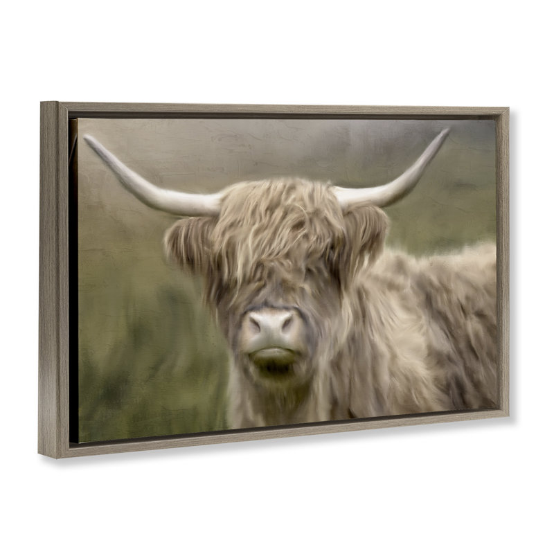 «Highland Dreams», art mural sur toile flottante, H 17 po x l 25 po, Cadre flottant orme Montalcino