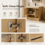Meuble-lavabo autoportant de 36 pouces avec lavabo en céramique, 2 portes à fermeture douce et tablette ouverte, armoire de rangement en contreplaqué de chêne pour salle de bain, salle d'eau