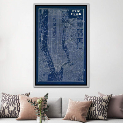 " Blueprint Map New York " by Sue Schlabach