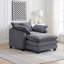 Canapé-lit simple de 43,3 po de largeur avec repose-pieds, confortable et rembourré avec repose-pieds-129194359