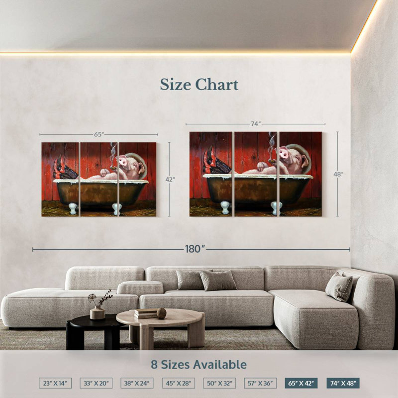 Brampt Hog Heaven, 42" H x 65" W