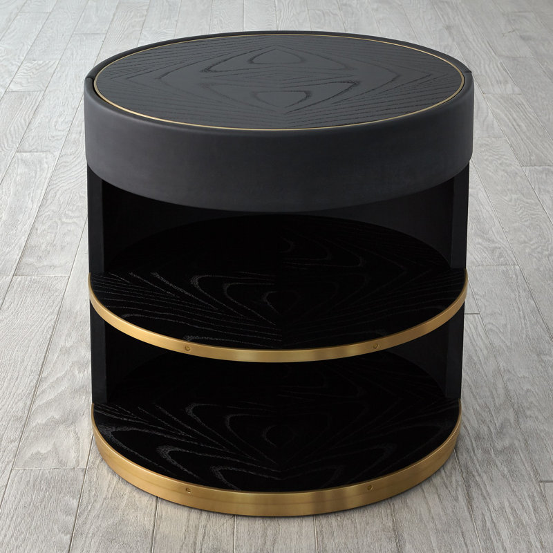 Ellipse Bedside Cabinet, Black