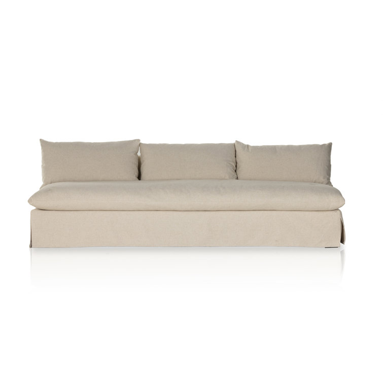 Zuri 94" Armless Slipcovered Sofa 