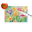 Lilies in Watercolor Glass Cutting Board Large