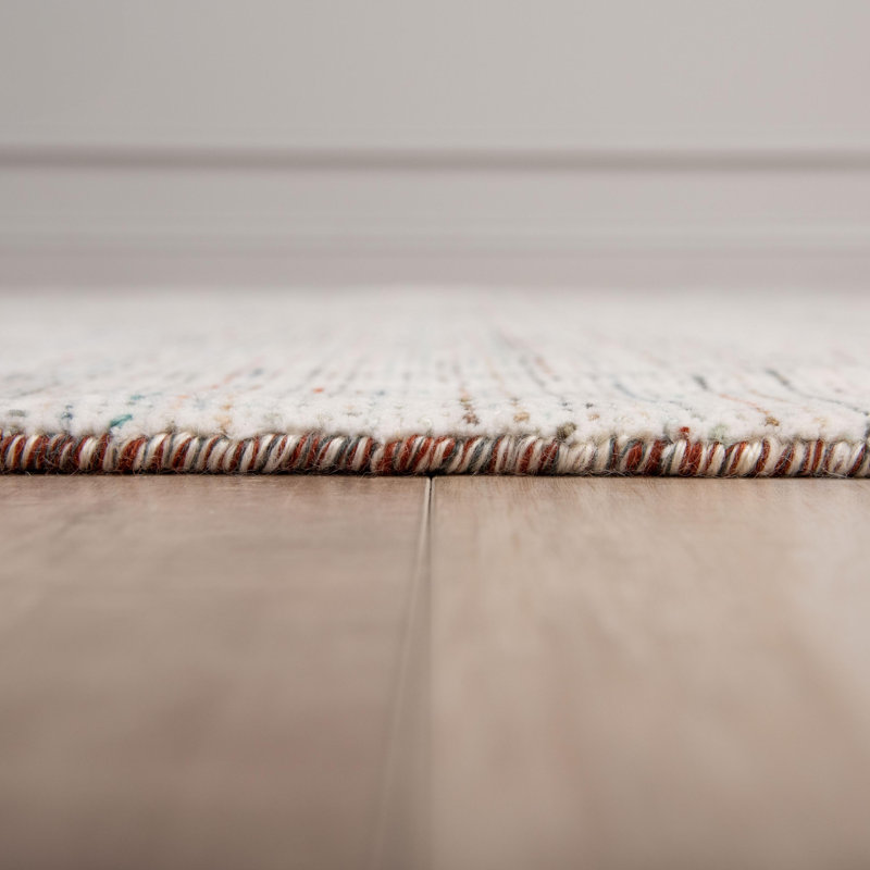 Tapis en laine tissé à la main, Rectangle 7 pi 9 po x 9 pi 9 po