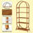 Versatile Display Rack,5-Tier Bookshelf,Compact Arched Bookcase