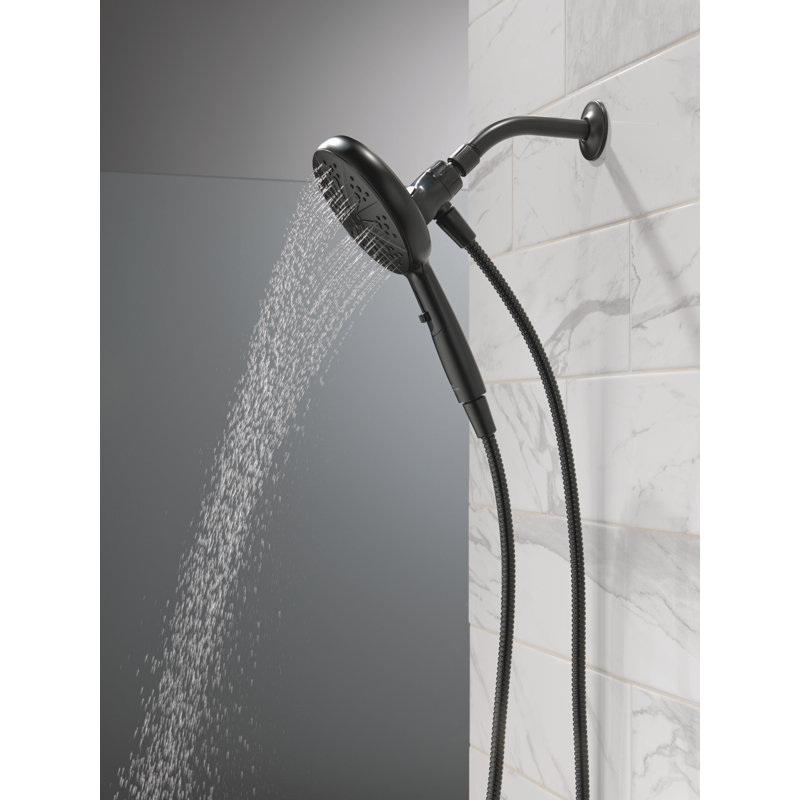 Ensemble de robinet de baignoire noir mat avec douchette à main Nicoli 14 Series, ensemble de garniture de valve, noir mat (valve incluse)