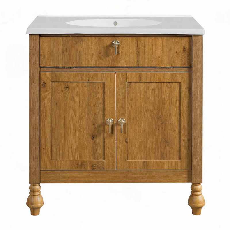 Meuble-lavabo de salle de bain avec lavabo en résine