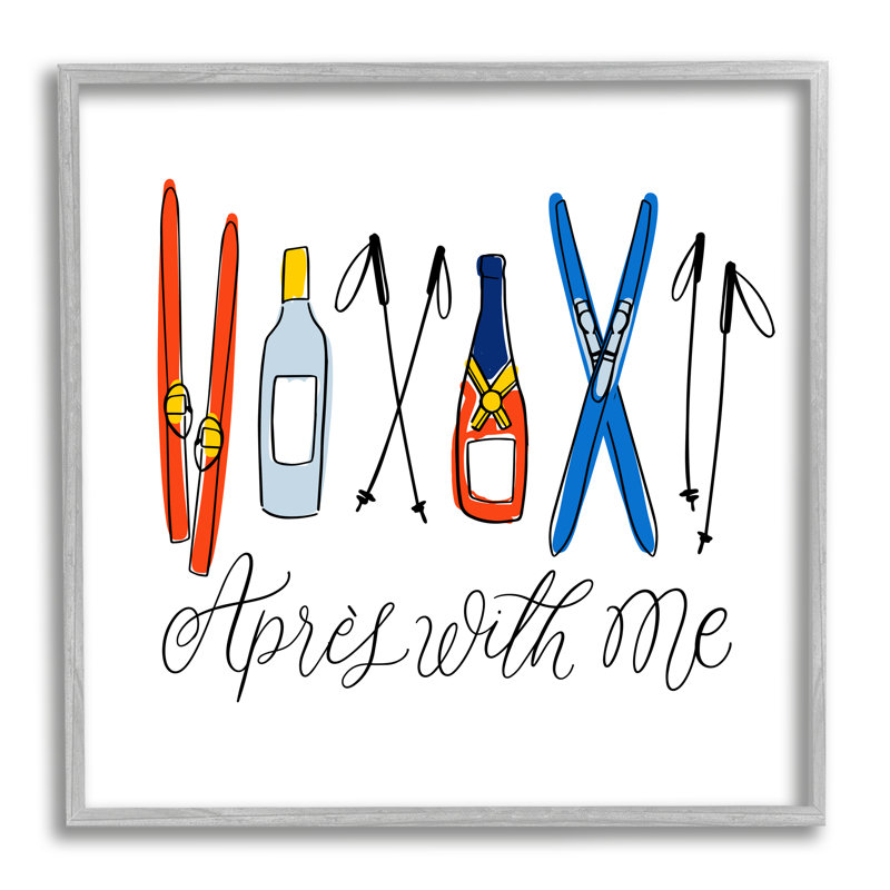 «Après With Me», encadré sur bois par Doodles. Impression graphique, L 12 po x H 12 po, Estampe numérique Farmhouse