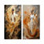 «Coffee Baristas Dance - Coffee & Tea», ensemble de 2 reproductions d'art en métal-1987598021