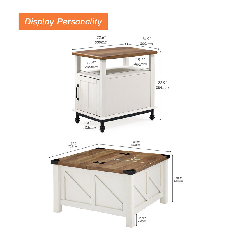 Ensemble de tables basses 3 pièces Mendim