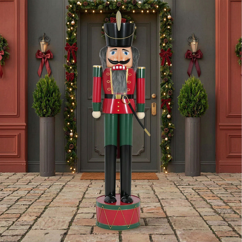 Casse-noisette classique en fer, décoration de Noël pour intérieur ou extérieur