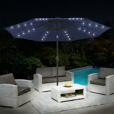 10 ft Solar Patio Umbrellas with Lights