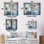 «Bathroom Tranquil Reflections», impression d'art sur toile, ensemble d'humour bleu-1287458065-1287458061-1287458062