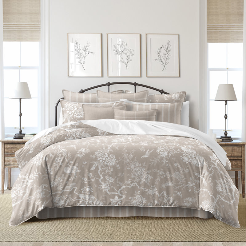 Elwood Natural Cotton Duvet Cover Set  8 Piece, Super King Duvet Cover + 7 Additional Pieces