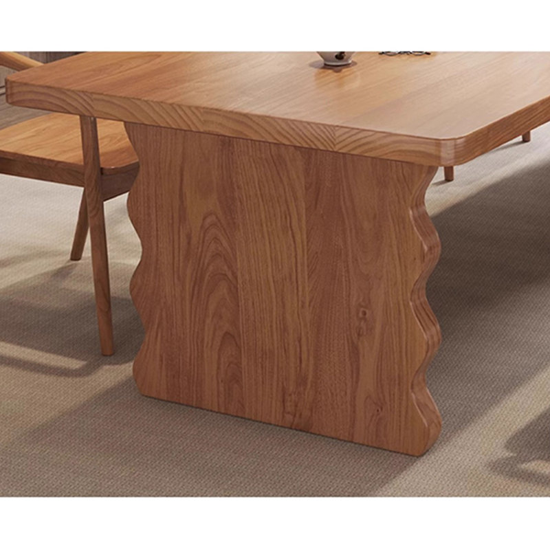 Ensemble de table rectangulaire en bois massif de style nordique., H 29,5 po x L 70,8 po x l 31,4 po