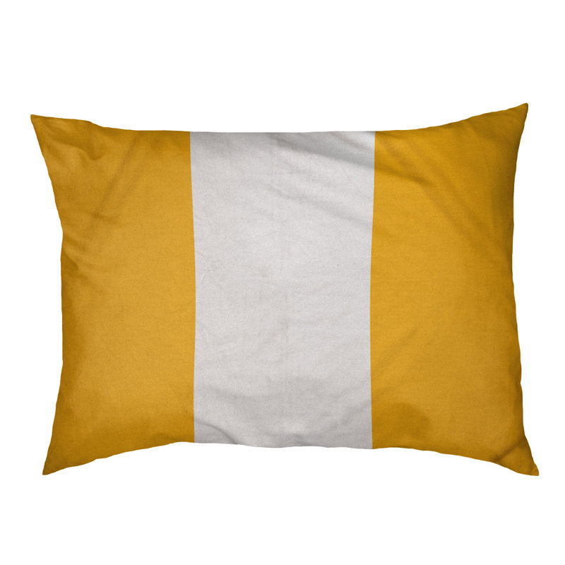 Coussin Washington, Petit (l 28 po x P 18 po x H 6 po), Doré / Blanc