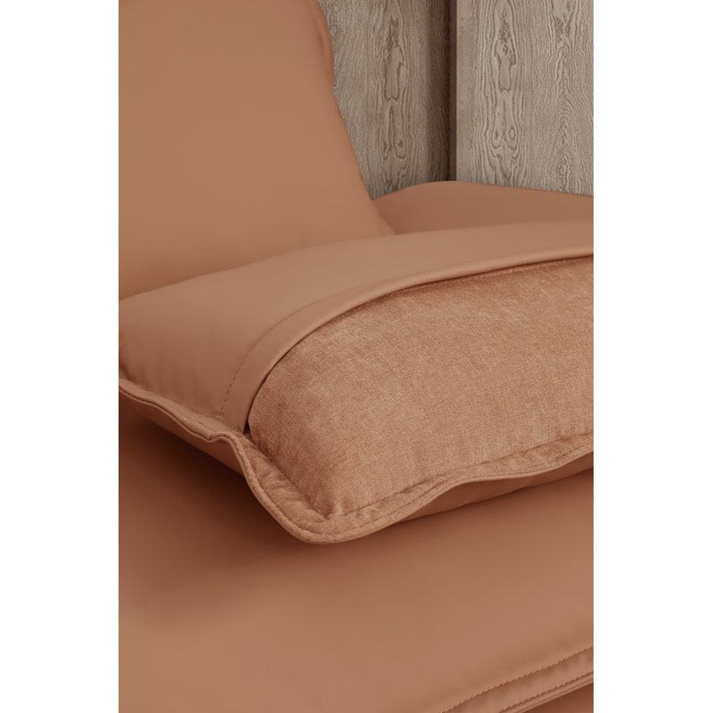 Aidanlee - 141" Leather Sofa, Brown