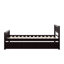 Structure de lit plateforme en bois robuste avec lit gigogne extensible-1258968505