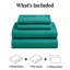 Ensemble de draps en coton 4 pièces pour lit Queen Size, draps respirants et rafraîchissants, literie douce inspirée des hôtels, draps de luxe vert chasseur avec poches profondes de 40 cm, infroissables et faciles d'entretien-135803612-135803615