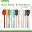 Tovolo Flex-Core All Silicone Assorted Spatulas - Set of 5 Pink Sorbet