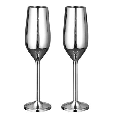 Haltwhistle 6.76oz. Stainless Steel Wine Glass Set