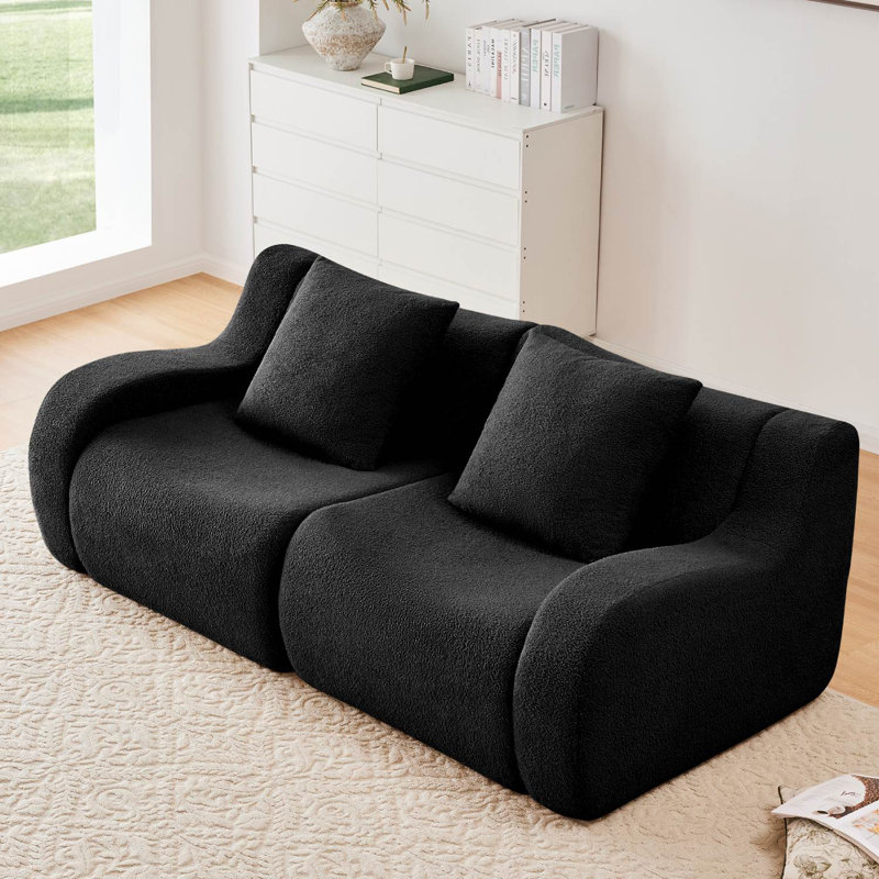 Canapé modulaire 83 po, Noir