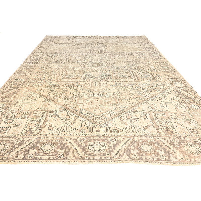 One-of-a-Kind Muted Beige Transitional 10X13 Oriental Area Rug