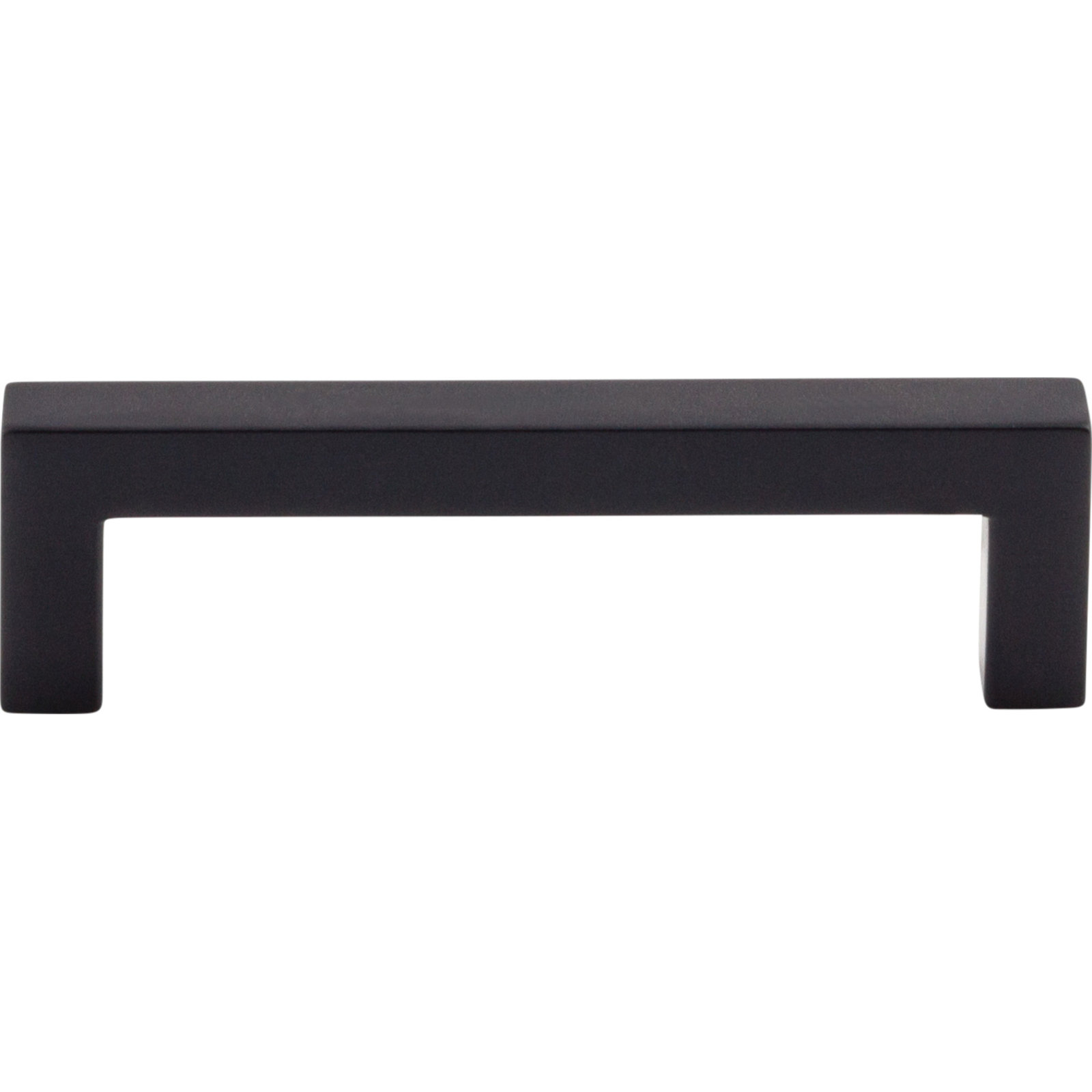 Square Bar Cabinet Pull, 3 3/4" Center to Center, Flat Black