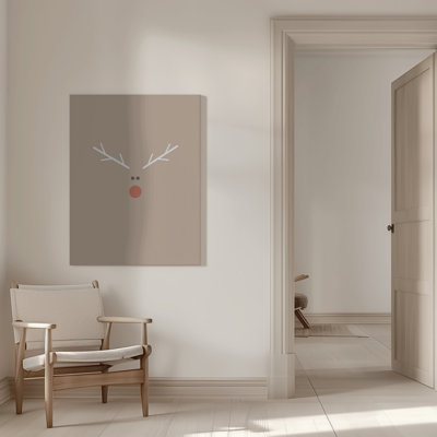 "Christmas Reindeer" Wrapped Canvas Wall Art