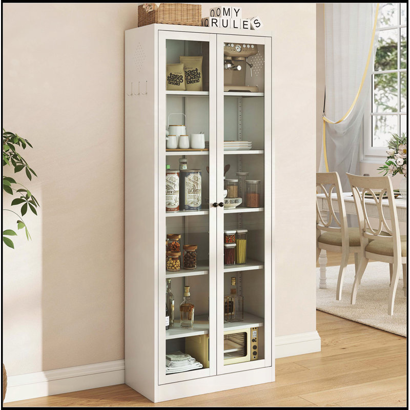 Garde-manger en métal durable - hauteur de 72 pouces avec 5 tablettes réglables pour un rangement et une organisation efficaces