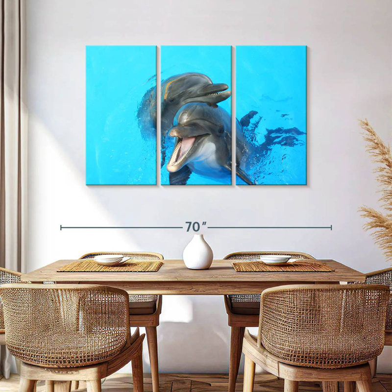 Happy Dolphins, 36" H x 57" W