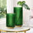 Aybars 10" Ribbed Glass Hurricane Table Vase (Green)-95418591-95418589