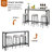 Kyrie Modern Kitchen Counter Height Dining Table Set with 3 Bar Stools-1105921207-1105921201