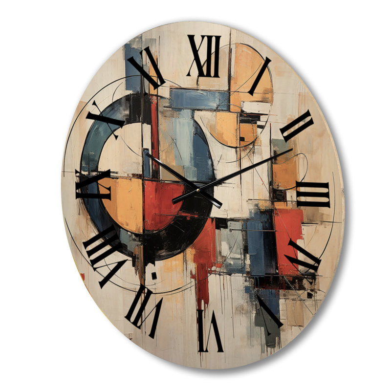 Horloge murale en bois massif Oliveriu, Petit