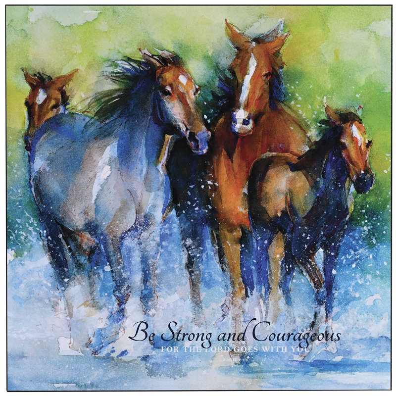 Wall Plaque Horses Be Strong Courageous