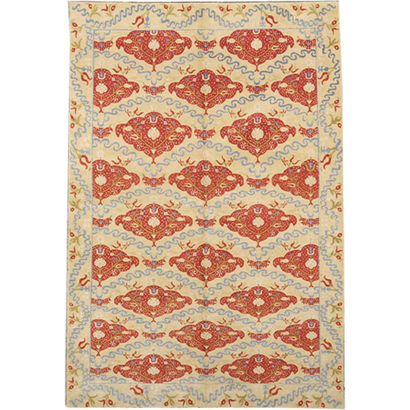 Tibetan Wool Damask Area Rug