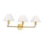Sean Lavin Colfax Bathroom Bedroom Wall Fixture With White Linen Shade-693986407-693986429-693986401