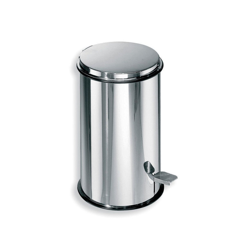 Poubelle à pédale Basket 5,8 gallons, Acier inoxydable poli, 5.8, H 12,8 po x l 8,7 po x P 9,8 po
